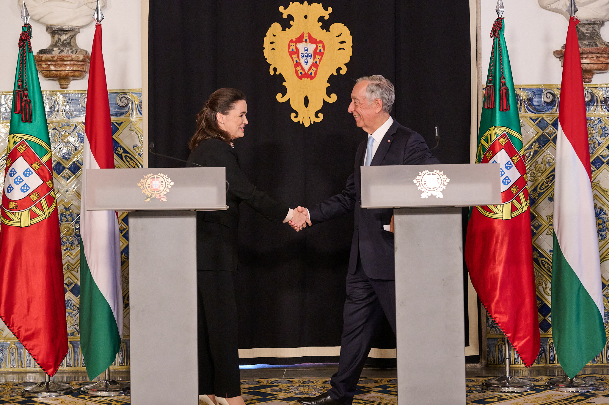 Portugalský prezident se také připojuje k Síti rodinně přátelských prezidentů - Katalin Novák na státní návštěvě Portugalska